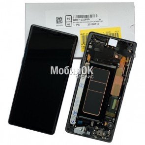 Дисплей для Samsung N960F Galaxy Note 9 Black в сборе с рамкой, оригинал (GH97-22269A)