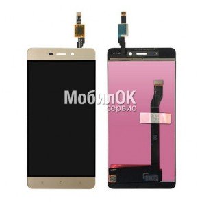 Дисплей для Xiaomi Redmi 4 золотистый, с тачскрином