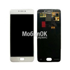 Дисплей для Meizu Pro 6 белый, с тачскрином (Amoled)