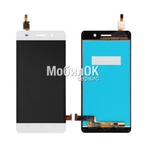 Дисплей для Huawei Honor 4C (CHM-U01) белый, с тачскрином
