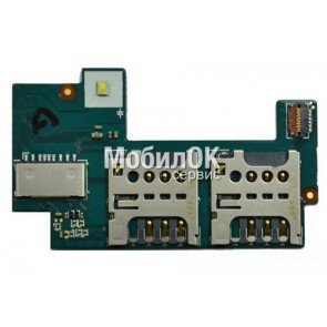 Коннектор SIM-карты для Sony C2304 Xperia C S39h/C2305/C2306, карты памяти, со шлейфом