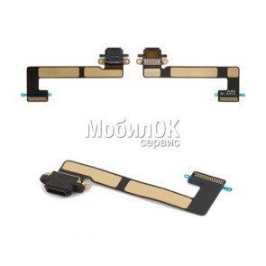 Шлейф для Apple iPad Mini 2 Retina/iPad Mini 3 Retina коннектора зарядки, с компонентами, черный