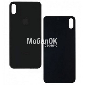 Стекло задней крышки для Apple iPhone Xs Max черное
