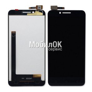 Дисплей для Lenovo A2020 Vibe C черный, с тачскрином