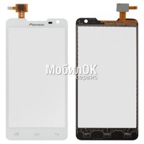 Сенсорный экран для Prestigio MultiPhone 5044 Duo/ Pioneer S90W белый