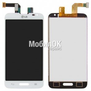 Дисплей для LG D320/D321/MS323 Optimus L70 белый, с тачскрином