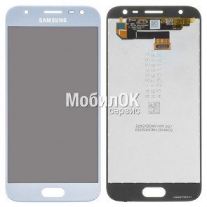 Дисплей для Samsung J330F Galaxy J3 (2017) голубой, с тачскрином