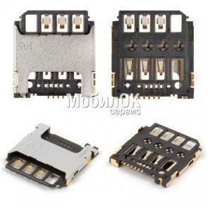 Коннектор SIM-карты для Samsung I9190/I9195/S5280/S5282/S5310/S5312/S7262
