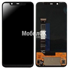 Дисплей для Xiaomi Mi8 черный, с тачскрином (Amoled)