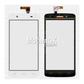 Сенсорный экран для Prestigio MultiPhone 5507 Duo белый (TF0635A-09 A02805001A)