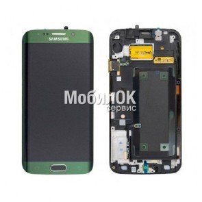 Дисплей для Samsung G925F Galaxy S6 EDGE зеленый, оригинал (GH97-17162E)