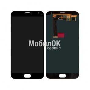 Дисплей для Meizu MX5 черный, с тачскрином (разборка)