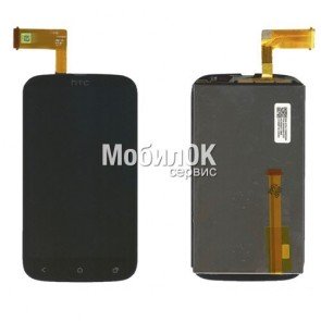 Дисплей для HTC T328w Desire V черный, с тачскрином