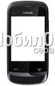 Сенсорный экран для Nokia C2-02/C2-03/C2-06 черный, с рамкой