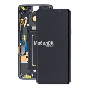 Дисплей для Samsung G965F Galaxy S9 Plus Midnight Black в сборе с рамкой, оригинал (GH97-21691A)