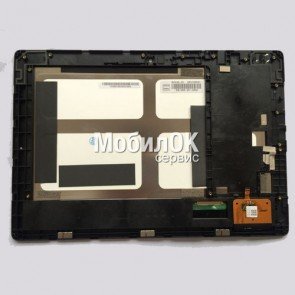 Дисплей для Lenovo IdeaPad S6000 черный, с тачскрином и рамкой (версия 3G)