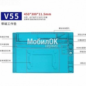 Антистатический настольный коврик (45*30 см) термоустойчивый Mechanic V55
