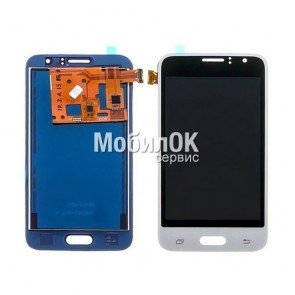 Дисплей для Samsung J120F Galaxy J1 (2016) белый, с тачскрином (In-Cell)