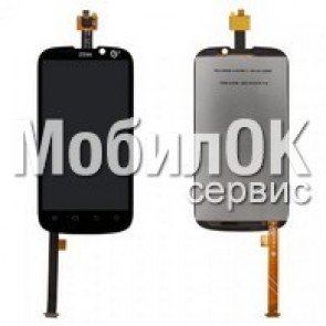 Дисплей для ZTE V970/Grand X черный, с тачскрином