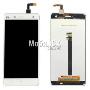 Дисплей для Xiaomi Mi4 белый, с тачскрином