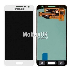 Дисплей для Samsung A300F Galaxy A3 белый, с тачскрином (In-Cell)
