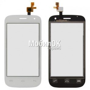 Сенсорный экран для Fly IQ445 белый