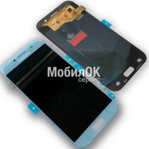 Дисплей для Samsung A520F Galaxy A5 (2017) серебристый, оригинал (GH97-19733C)
