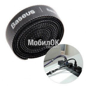 Лента липучка Baseus Colourful Circle Velcro Strap для кабеля 1м (ACMGT-E01)