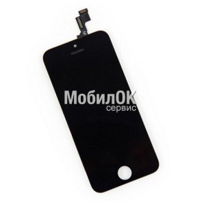 Дисплей для Apple iPhone 5C черный, с тачскрином China Original