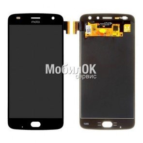 Дисплей для Motorola XT1710 Moto Z2 Play черный, с тачскрином (Oled)