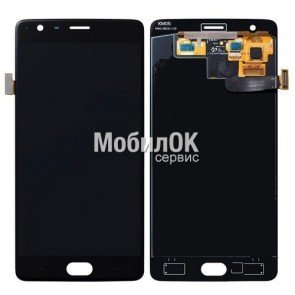 Дисплей для OnePlus 3 (A3003) черный, с тачскрином (Oled)
