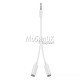 Аудио адаптер для Apple iPhone MH028 3.5mm Male to Dual 3.5mm Female Headphone