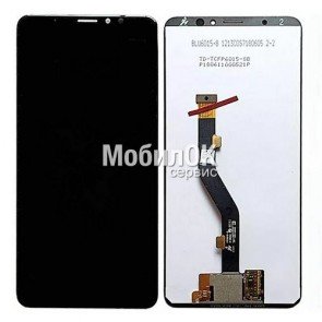 Дисплей для Meizu M8 Note/Meizu Note 8 (M822H) черный, с тачскрином