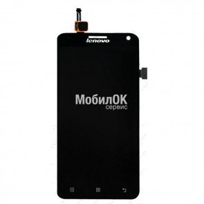 Дисплей для Lenovo S580 черный, с тачскрином