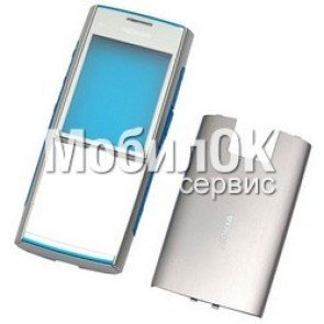Корпус для Nokia X2-00 серебристый  AAA