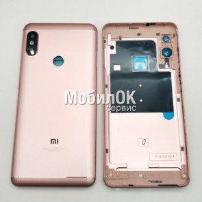 Задняя крышка для Xiaomi Redmi Note 5/Redmi Note 5 Pro розовая, со стеклом камеры