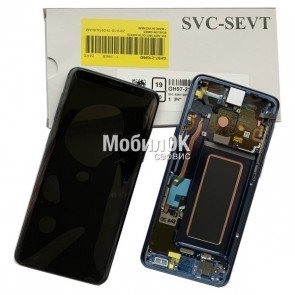 Дисплей для Samsung G960F Galaxy S9 Coral Blue в сборе с рамкой, оригинал (GH97-21696D)