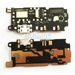 Шлейф для Xiaomi Redmi Note 4 коннектора зарядки, микрофона