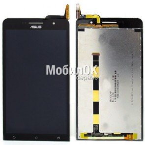 Дисплей для Asus ZenFone 6 (A600CG/A601CG) черный, с тачскрином China Original