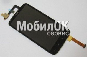 Дисплей для HTC Sensation/Z710e/Pyramid/Sensation XE/Z715xe/HTC G14 черный, с тачскрином