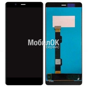 Дисплей для Nokia 5.1 Dual Sim черный, с тачскрином (TA-1061/TA-1075)