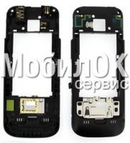 Средняя часть корпуса для Nokia C5-00 черная, оригинал (0257769)