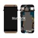 Дисплей для HTC One M8 золотистый, с тачскрином и рамкой