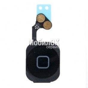 Шлейф для Apple iPhone 5 кнопки меню (черная)