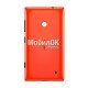 Задняя крышка для Nokia 525 Lumia оранжевая, с боковыми кнопками