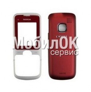Корпус для Nokia C1-01 красный AAA