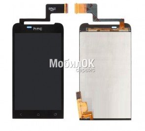 Дисплей для HTC T320e One V черный, с тачскрином