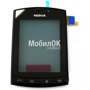 Сенсорный экран для Nokia 303 Asha черный оригинал (0089W33)