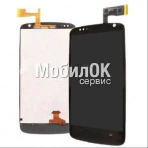 Дисплей для HTC Desire 500 черный, с тачскрином