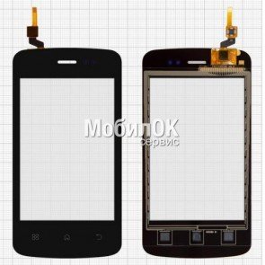 Сенсорный экран для Fly E157 черный